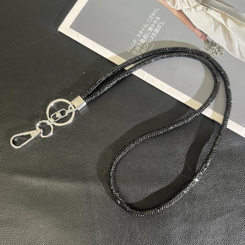 Light Luxury Rhinestone Phone Lanyard: Diamond Crossbody Chain & Bracelet Pendant.