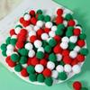100 Pcs Chrismas Colors DIY Pom Pom Ball 10mm DIY Plush Ball Pompom Fur Balls Christmas Decor