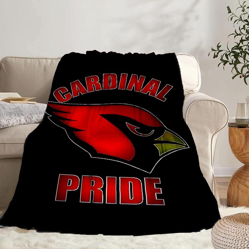 Arizona Cardinals Flag Portable Blanket/Soft Blanket Bedding Blanket Suitable for Travel Camping Living Rooms Offices Sofas Fan Gifts