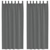 VidaXL Sheer Curtains with Loops 2 Pcs Dark Grey 140x225 Cm, Net Curtain, Transparent Curtain, Window Voile, 4102273