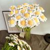 1 Piece Finished Artificial Daisy Flowers Hand-Knitted Crochet Daisy Bouquet Wedding Handmade Crafts Fake Plants Home Decor