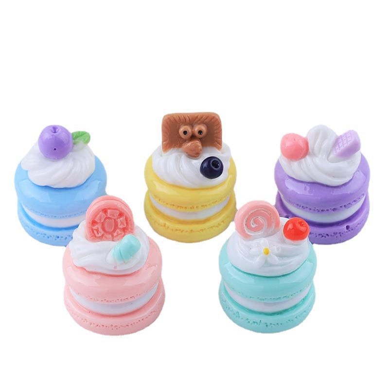 Мультяшный макарон 3D Торт Игрушка DIY Смоляные Шармы для Crocs