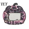 Cute Theme Picture Frame Halloween Photo Frame, Wooden Desktop Holder for Spooky Party Decoration Supplies And Festive Home Decor, Vintage Tabletop