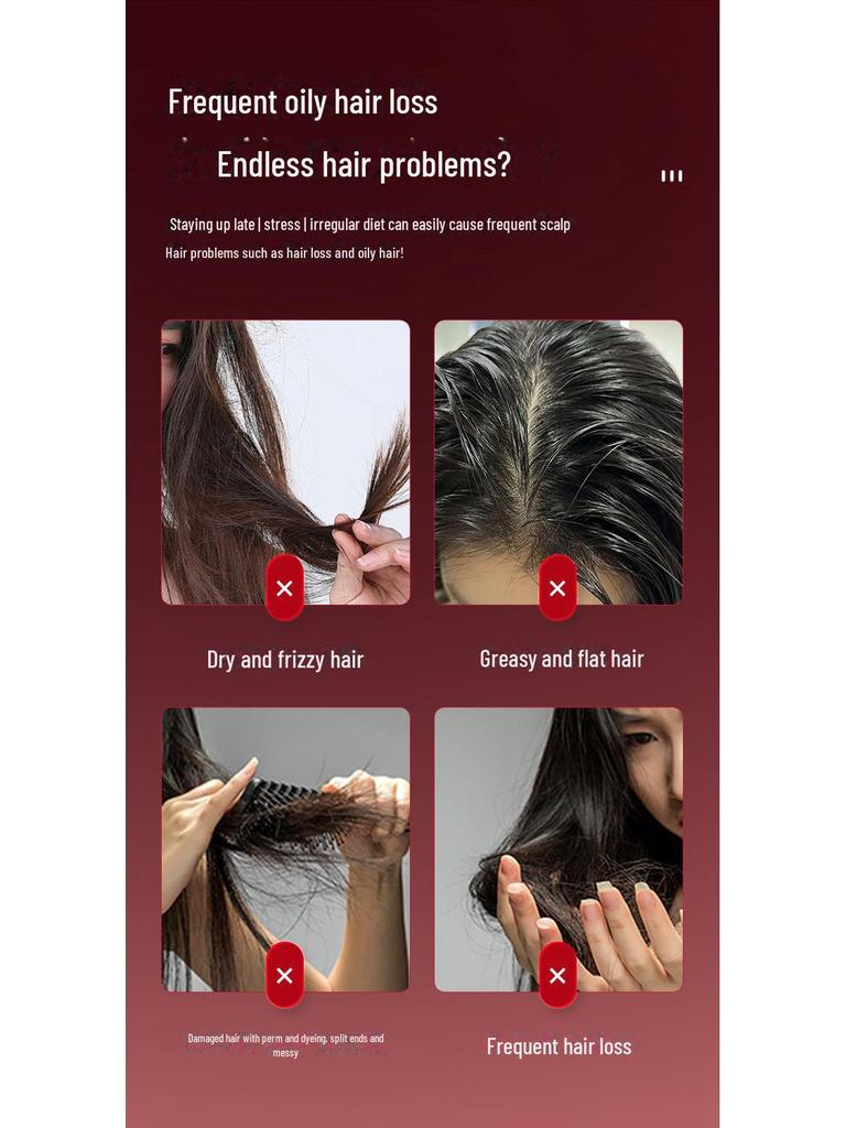 Электрический скальп-массажер: Трансграничная расческа-спрей Essence Oil с красным и синим светом для роста и ухода за волосами