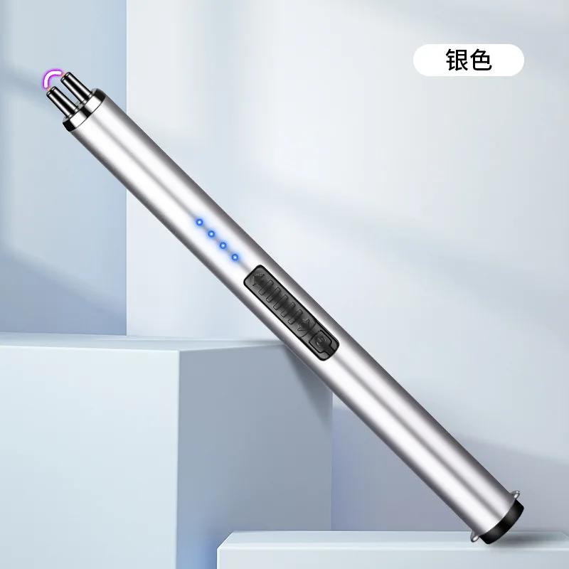 Портативный импульсный пистолет для зажигания на открытом воздухе, газовая горелка, газовая горелка, барбекю, кухонная горелка с двойной дугой, USB-электронная зажигалка