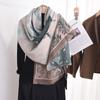 Beautiful Style Beauty Umbrella Picture Printing Imitation Cashmere Scarf Women's High Sense Elegant Temperament Niche Warm Shawl