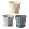 Plant Pot with Drainage Holes Decorative Planter with Matching Saucer Modern Flower Pot for Indoor Outdoor Use Pothos Aloe