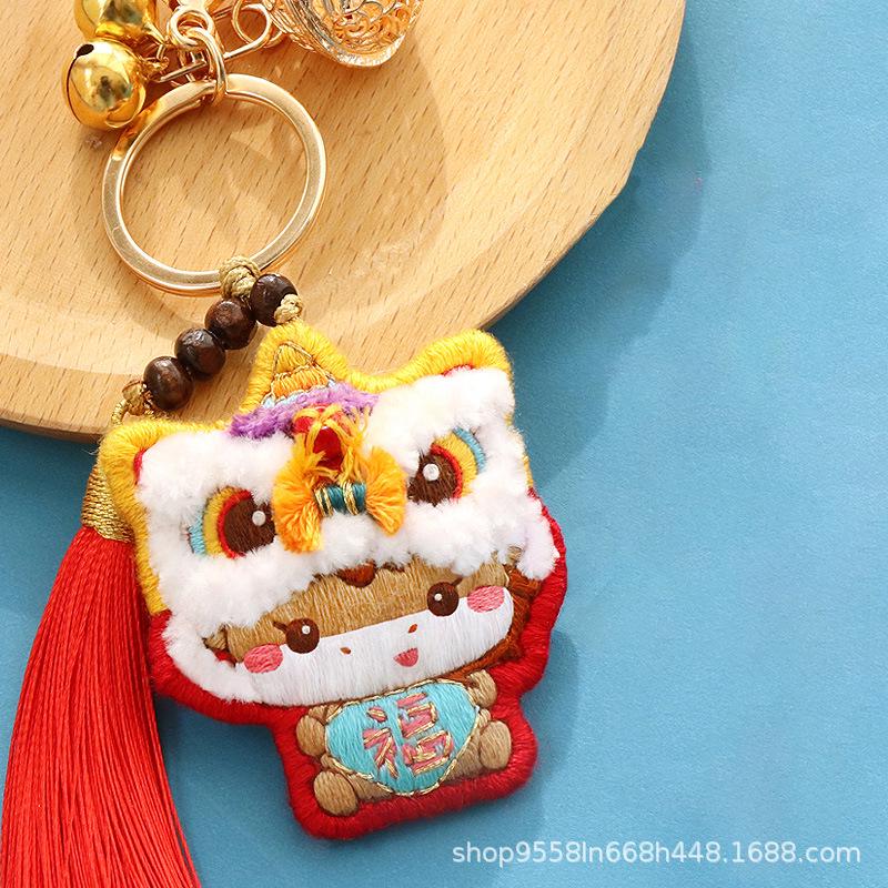 Набор для вышивки «Сделай сам» «Амулет мира»: Брелок-кошелек ручной работы в виде льва в подарок парню