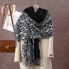 Vintage Leopard Print Pashmina Scarf Tassels Shawl Woman Winter Warm Scarves Windproof Foulard Cashmere Like Muffler Wraps