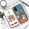 JT49 Tom and Jerry Black Soft Case for OPPO Reno 8 6 5 4 Pro Plus Find X3 A17 A3 A31 A38 A40 A53 A54 A55 A74 A76 A78 A77 A80 A94 A95 A96 Lite