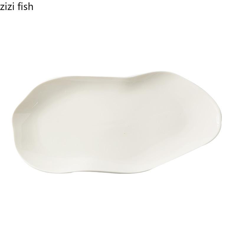 Creative Irregular Ceramic Dinner Plate Fish Plate Sushi Plate Dessert Snack Plates Salad Plates Restaurant Specialty Tableware