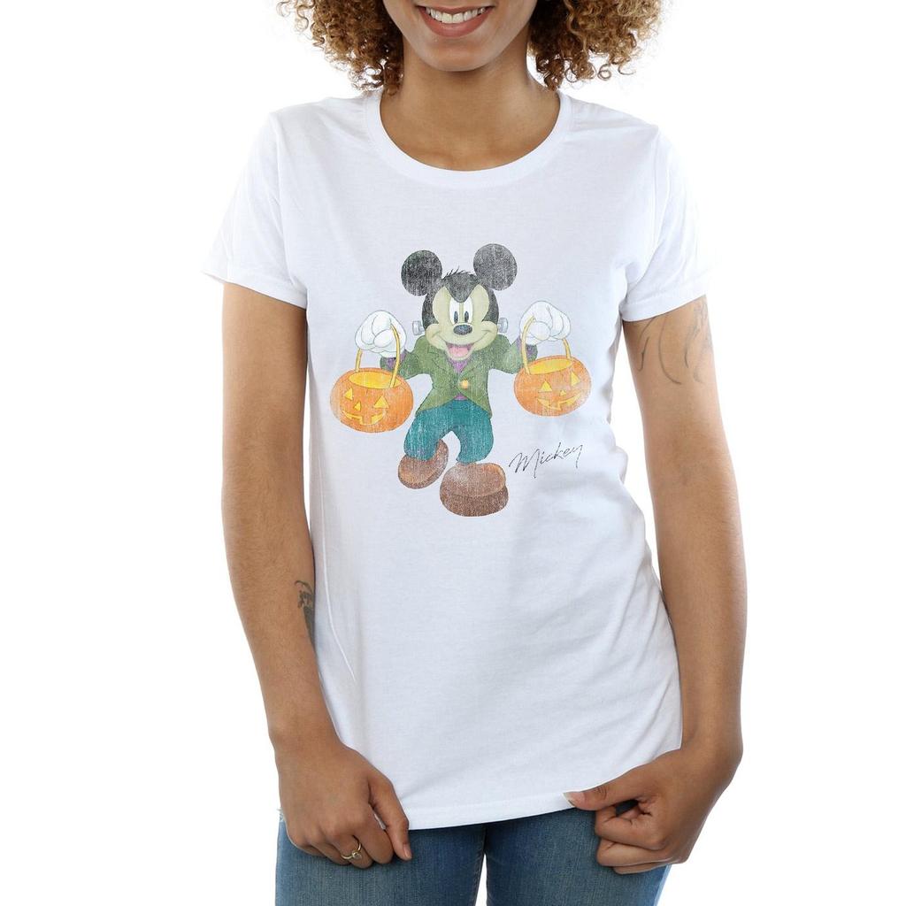 Disney Womens/Ladies Frankenstein Mickey Mouse Cotton T-Shirt