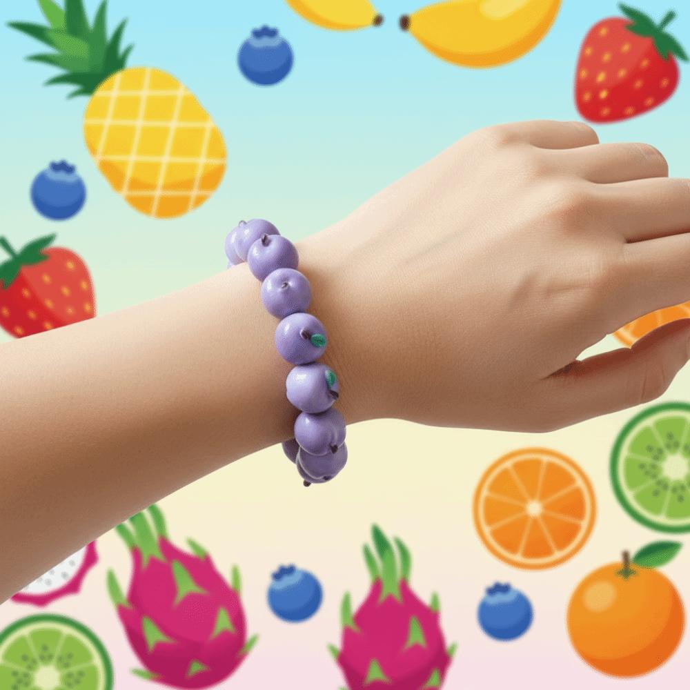 Resin Summer Dopamine Wrist Jewelry Cartoon Y2K Beaded Bracelet  Theme Park Travel Outfits