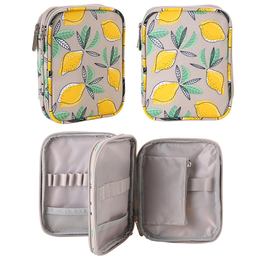 Двухслойная сумка на молнии для вязальных инструментов