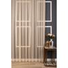 Crown Beige Plain Color Tulle Curtain Pleele Flat Strains, Extrafor Shirin, Single Wing