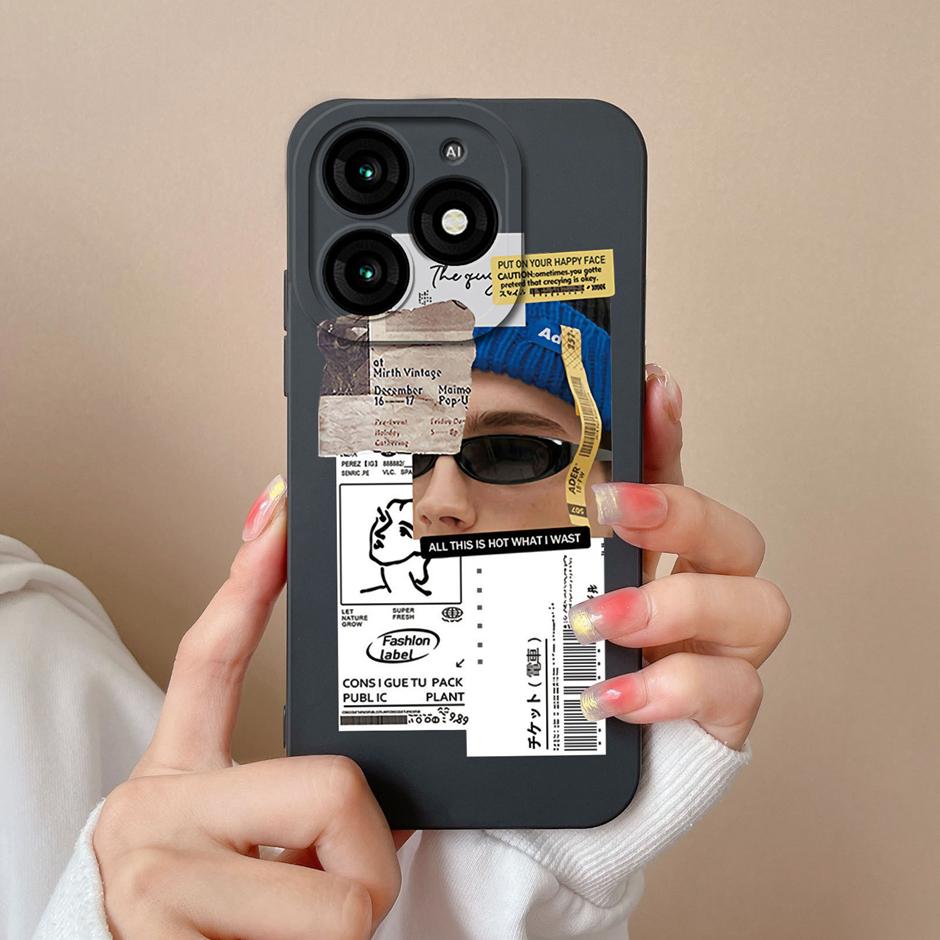 Чехол для телефона Tecno Itel A70 Крутая Девочка Мультяшный Рисунок Жидкий Силикон Чехол Для ItelA70 A 70 Высококачественный Новый Дизайн Fundas