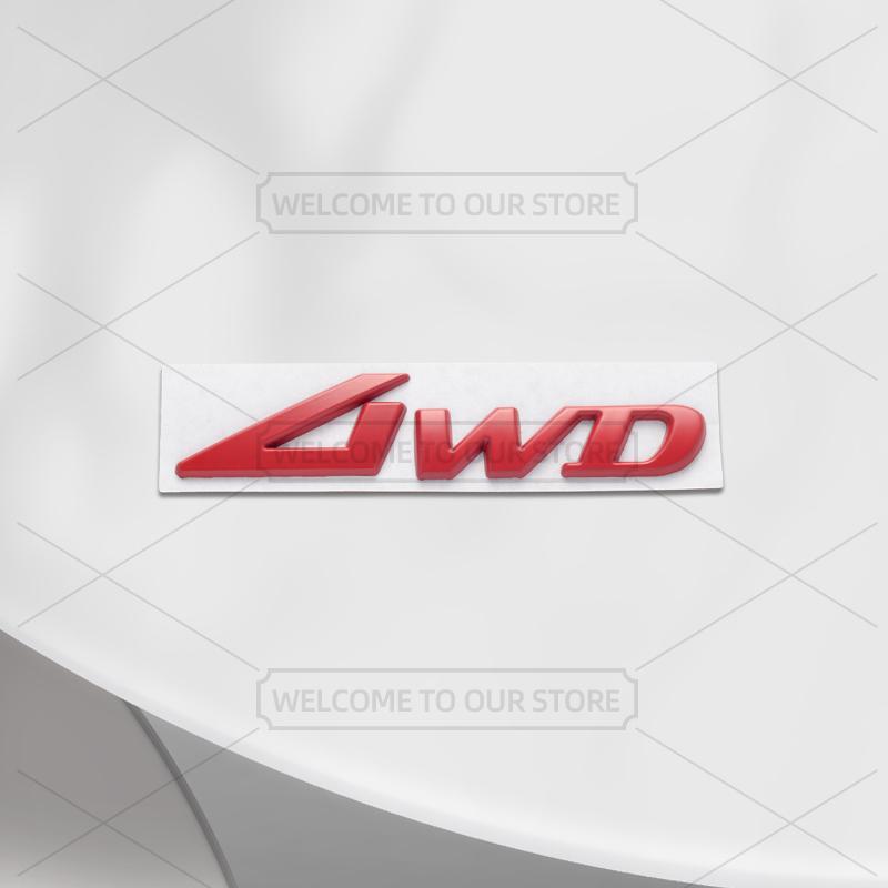 Car 3D Metal 4WD AWD Body Emblem Badge Decals Auto Tail Sticker For G80 GV70 GV80 GV60 G70 G90 GV90 Essentia I20 I30 Tucson