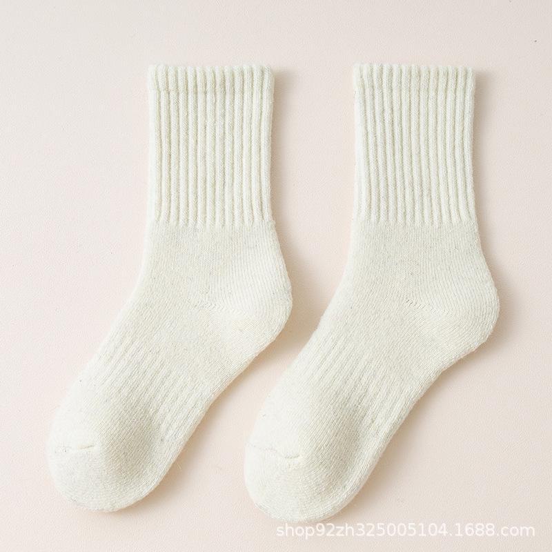 Детские толстые шерстяные носки — теплые, с бархатной подкладкой, для осени и зимы, подходят для мальчиков и девочек