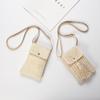 Women Straw Beach Bag Holiday Mobile Phone Shouder Bag Summer Tassel Mini Crossbody Bag for Lady Gril Travel Bohemian Style