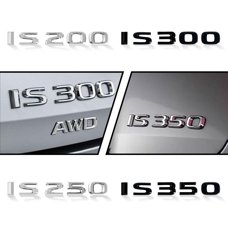 1Pcs Chrome Metal Black Silver IS200 IS300 IS250 IS350 ALTEZZA Logo Auto Body Rear Trunk Emblem Badge Sticker For Lexus