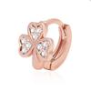 Clover 14K Gold Needle Cubic Rose Gold Lucky Ring Piercing (S8539496)