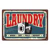 Laundry Vintage Metal Posters Tin Signs Decor Funny Metal Plaque Pin Up Girl Home Wall Art Painting