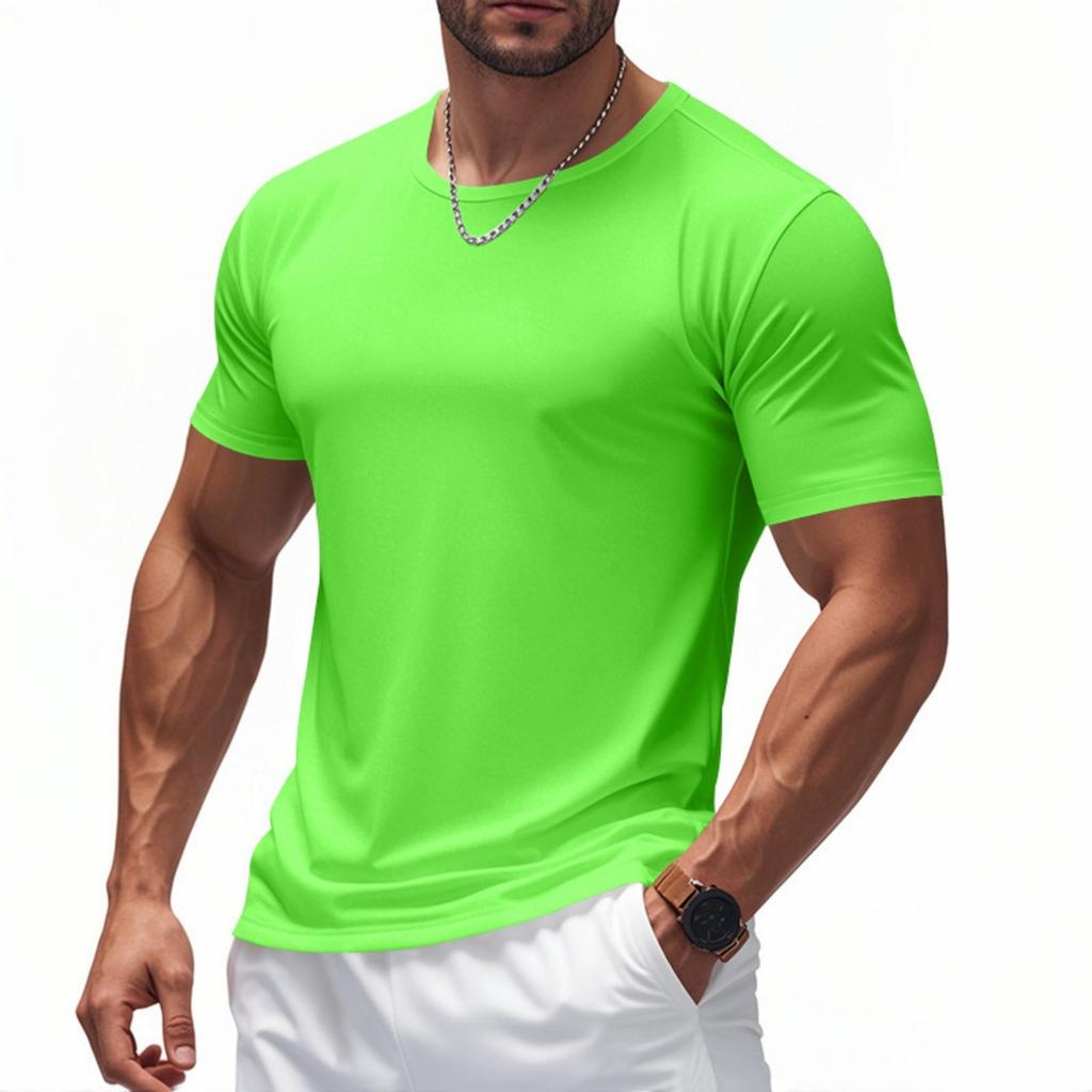 Men's Quick-drying Round Neck Short Sleeve Fitness T-shirt