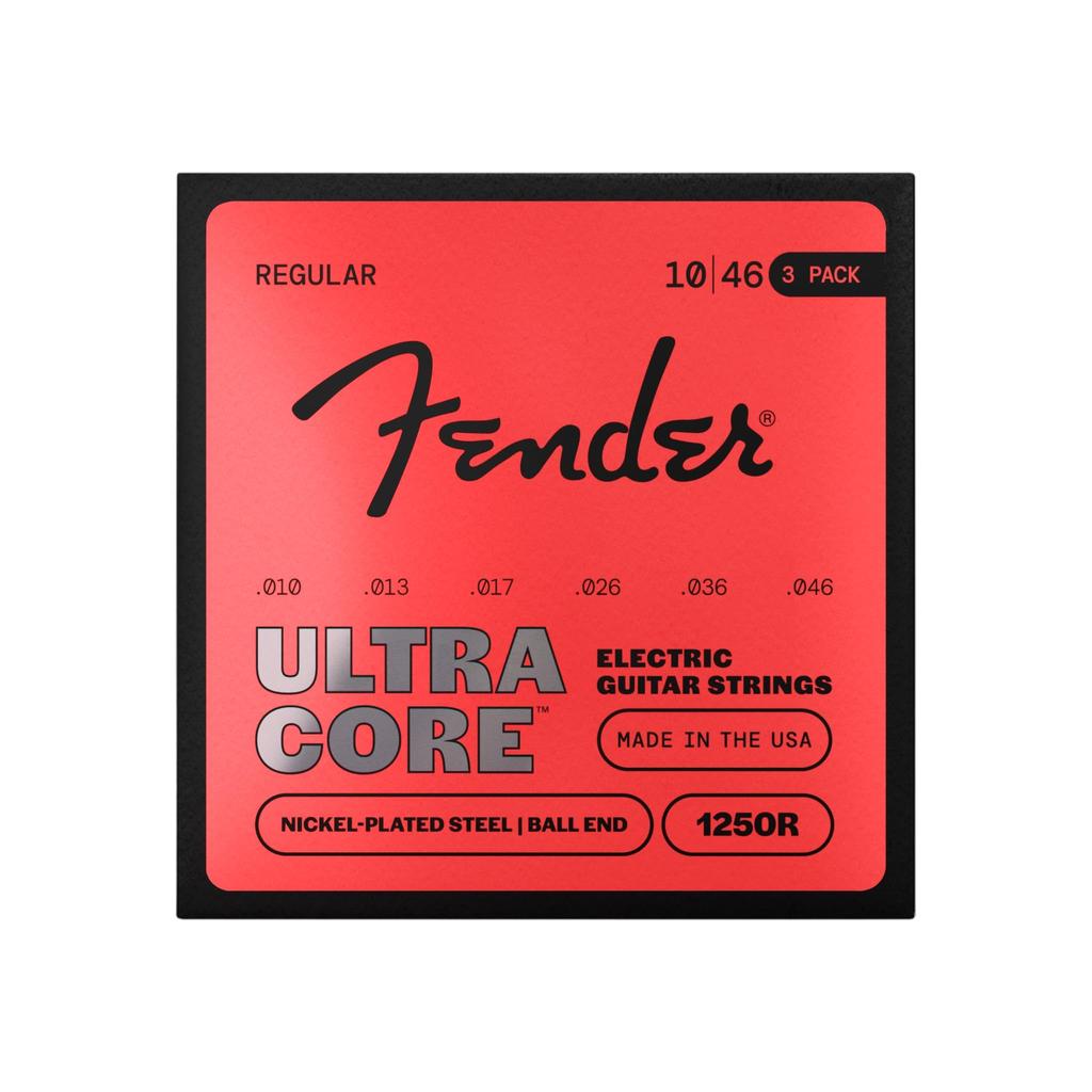 Комплект струн Fender Pack UltraCore 1250 для электрогитары 1250R-3 10-46 (3 упаковки)