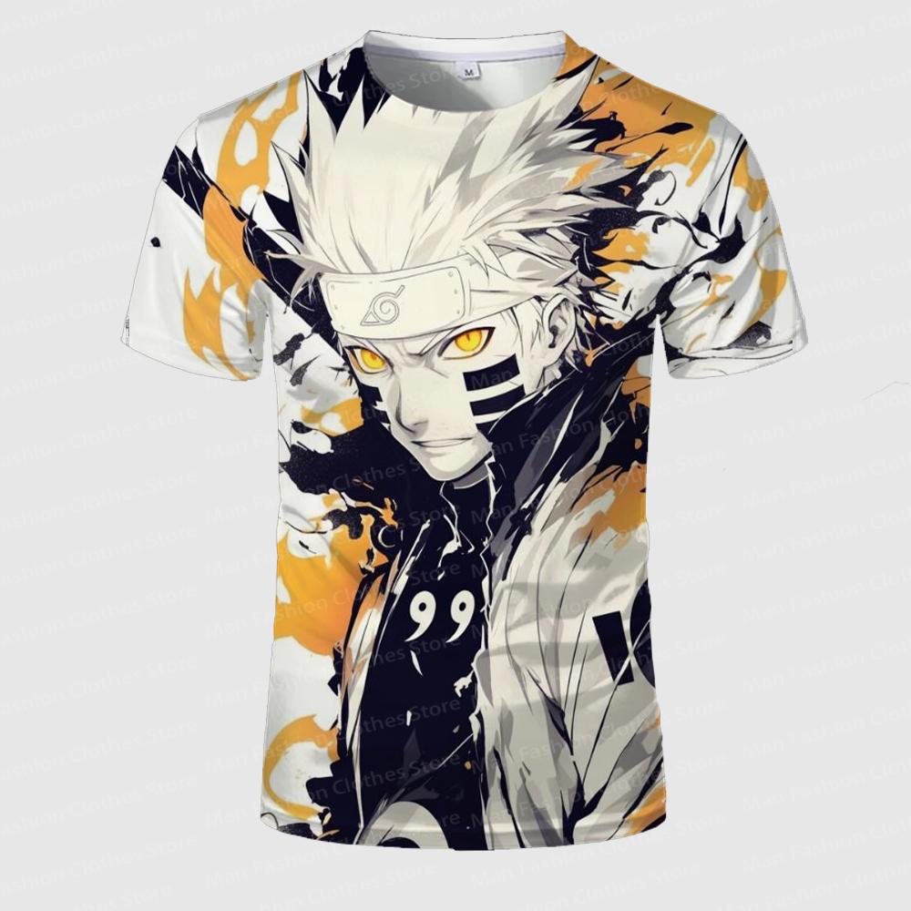Anime Naruto Men's T-shirt Immortal Naroto 3D Print Short Sleeve Men Women T-shirt Clothing Fashion Boys Short Sleeve Streetwear