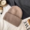 Solid Color Rabbit Fur Knitted Hat Women Winter Warm Wool Hat Warm Angora Fluffy Warm SKI Beanies Korea Ins Fashion Bonnet Caps