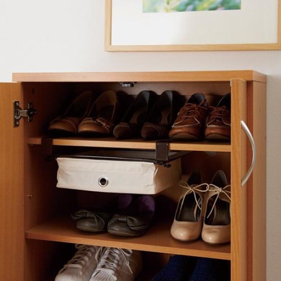 Aimedia Under-Desk Storage Box, Desk Mountable, Table Add-On Drawer, Space Utilization, Utilize Gap Sliding Box, Alloy Steel, Beige