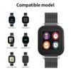 For Verizon Gizmo Watch 1 Milanese Mesh Band Black Smartwatch Strap Stainless Steel Magnetic Bracelet