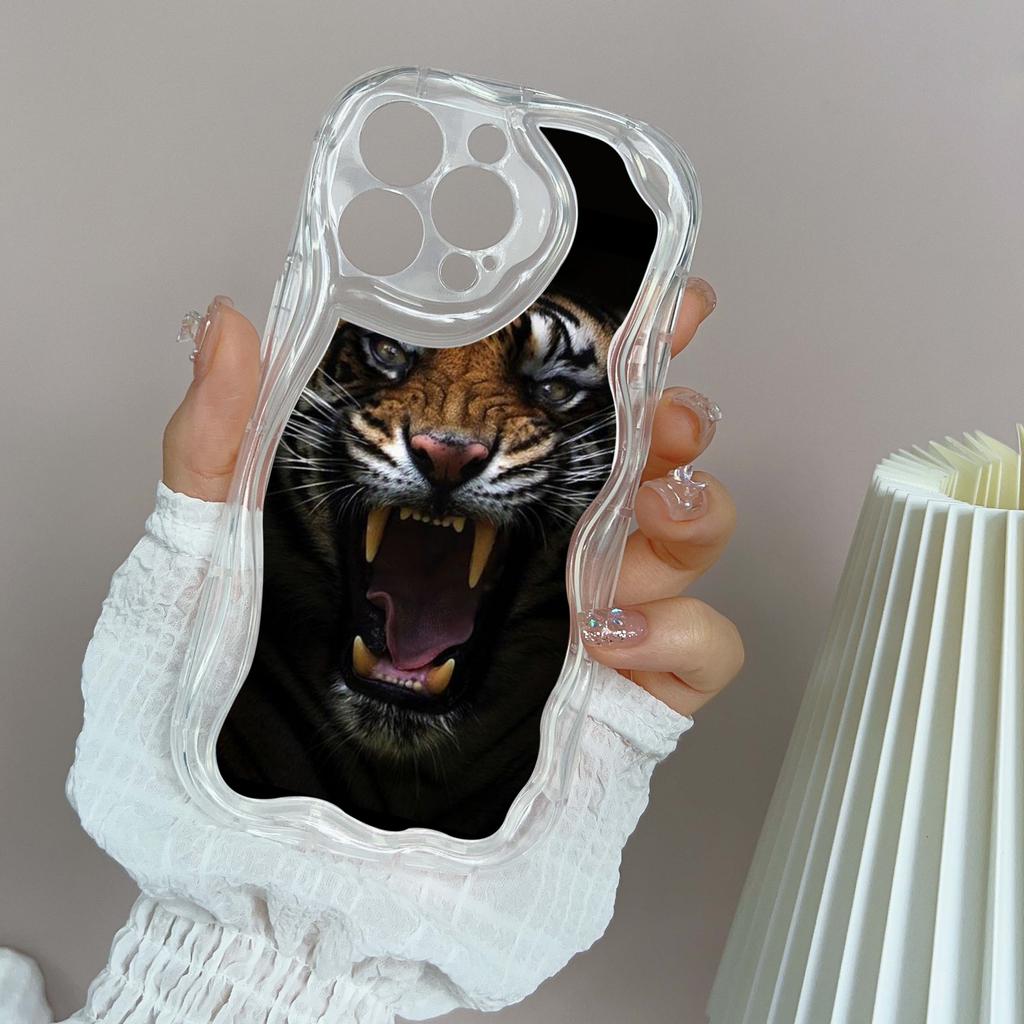 Ae99 Tigers Lion Love Design Art защитные чехлы для телефонов Apple iPhone 16 15 14 13 Pro Max 11 12 mini XR 7 8 6s Plus XS Max SE Wave TPU задняя крышка