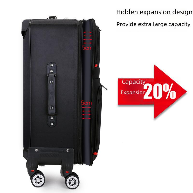 «Чемодан на колесах большой вместимости из ткани Оксфорд с универсальными колесами и замком с паролем для мужчин и женщин»