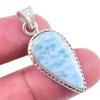 Подвеска из стерлингового серебра 925 пробы с драгоценным камнем Natural Republic Larimar 1,25'' s2n48