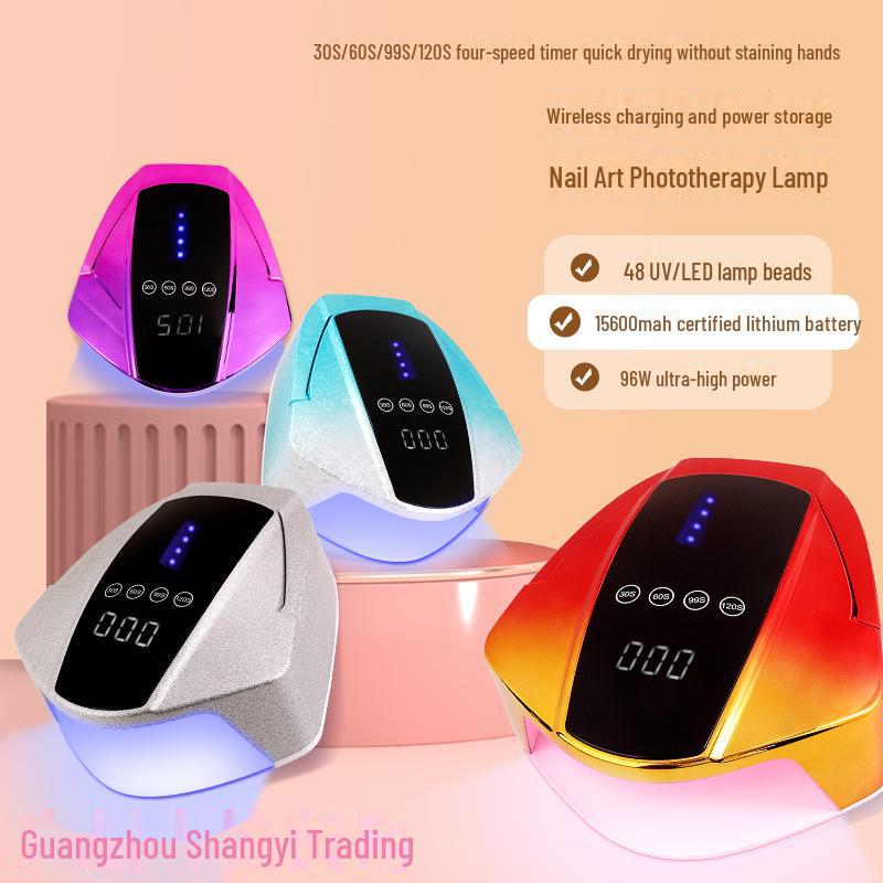 Беспроводная сушка для ногтей: Большое пространство, быстросохнущая лампа для светотерапии ногтей