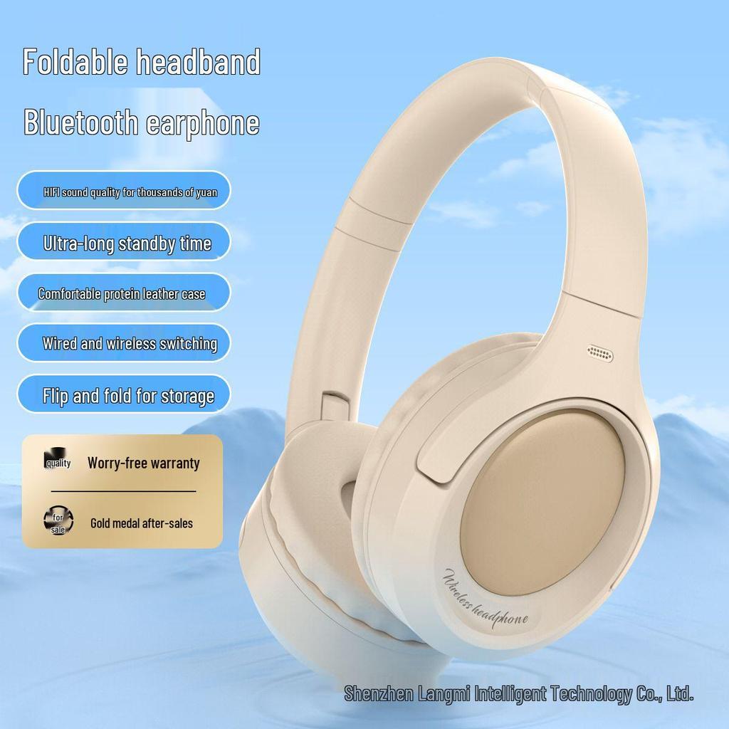 Cross-Border Hot-Selling Noise-Cancelling Over-Ear Bluetooth Stereo Headphones
