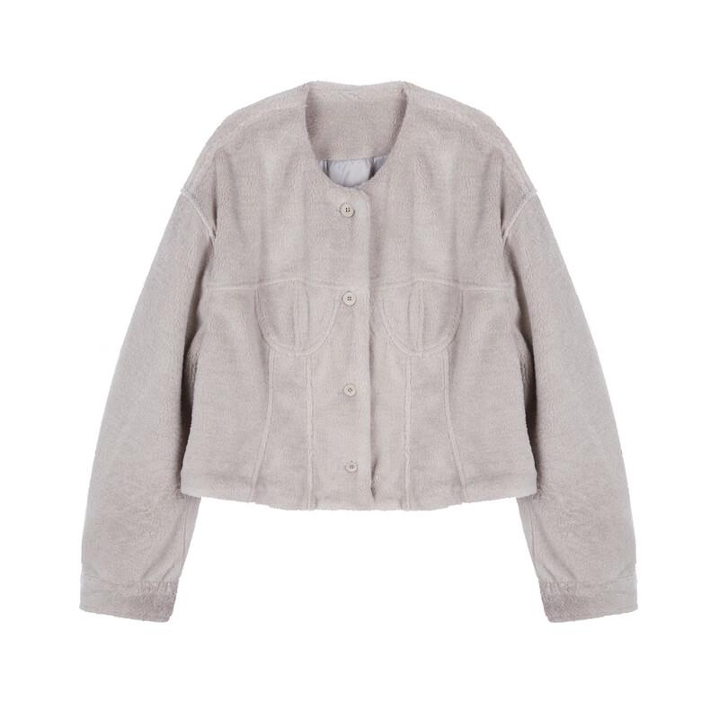 JNBY Весенняя свободная куртка с круглым вырезом из искусственного меха, 24