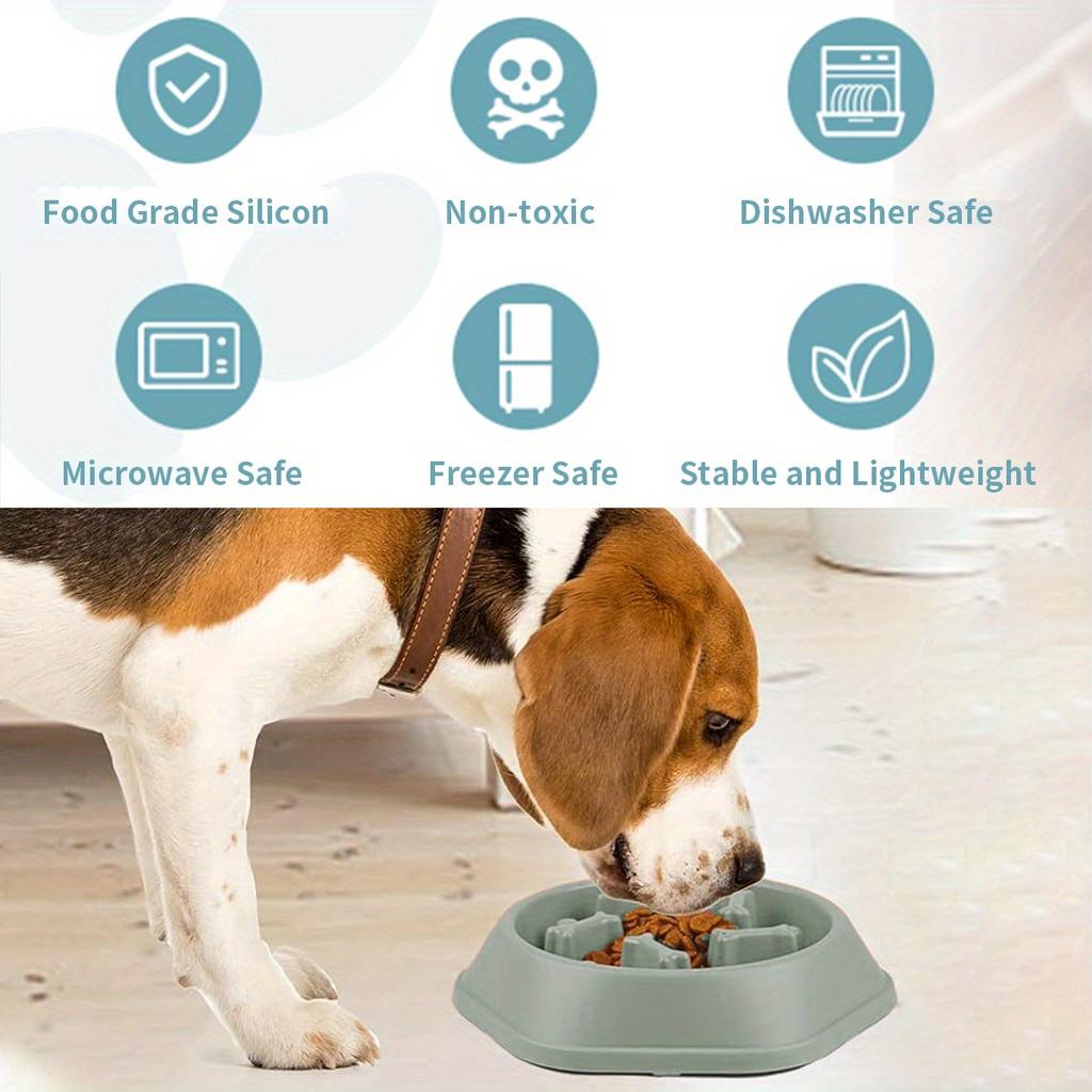 1 шт. миски для медленного кормления собак - противоскользящие, с интерактивным дизайном в виде лабиринта для мелких и средних домашних животных, с защитой от вздутия живота и удушья