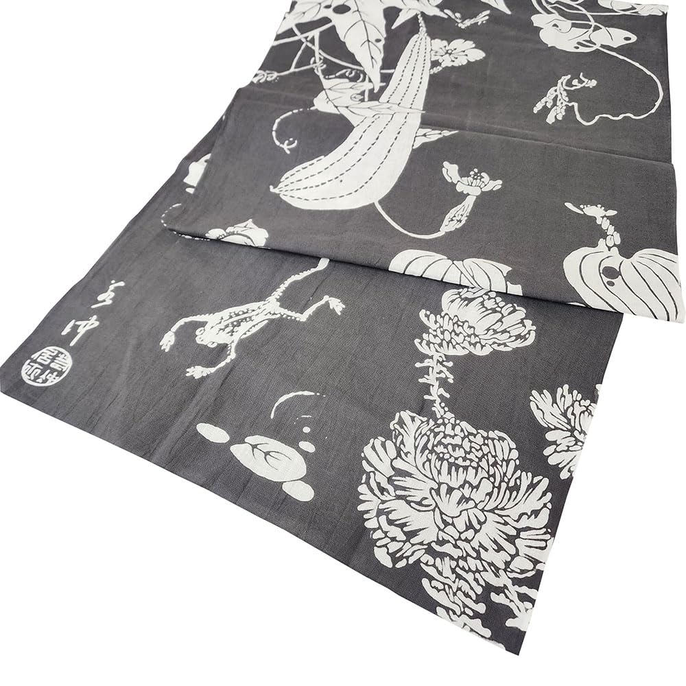 Geisodo Tenugui by Genpo (Tenugui) Jakuchu, Yaoka, Gray, T-9