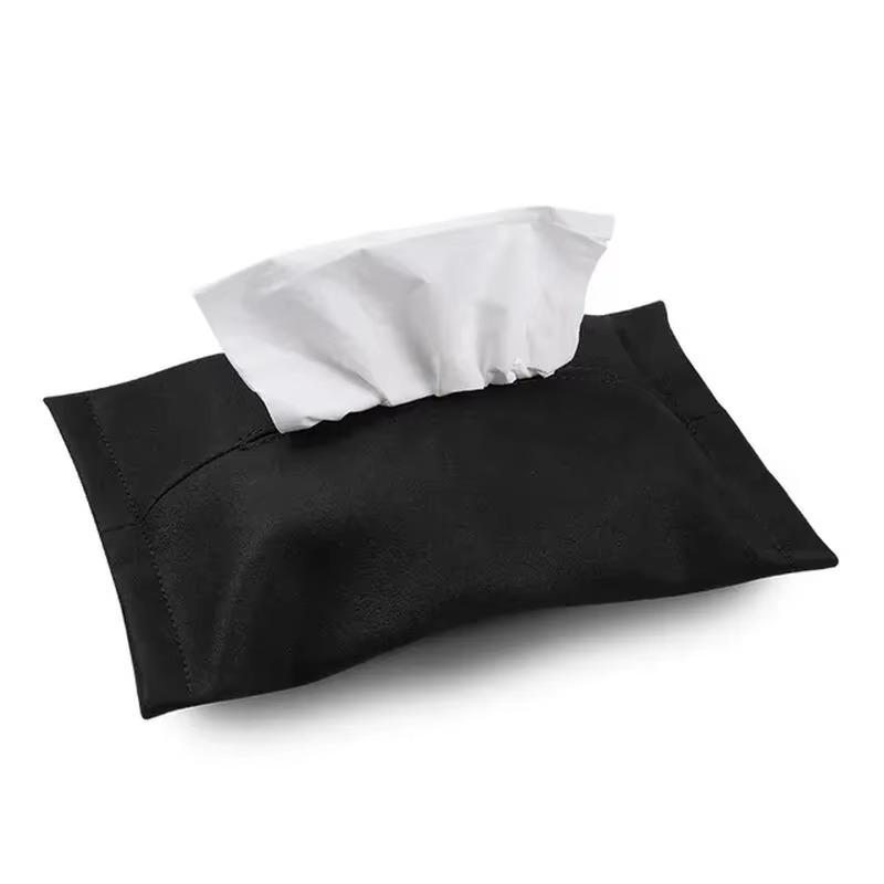 Держатель для салфеток в автомобиль, замшевая кожаная сумка для салфеток на центральную консоль автомобиля, подлокотник, солнцезащитный козырек, чехол для хранения салфеток на заднем сиденье с фиксирующим ремнем