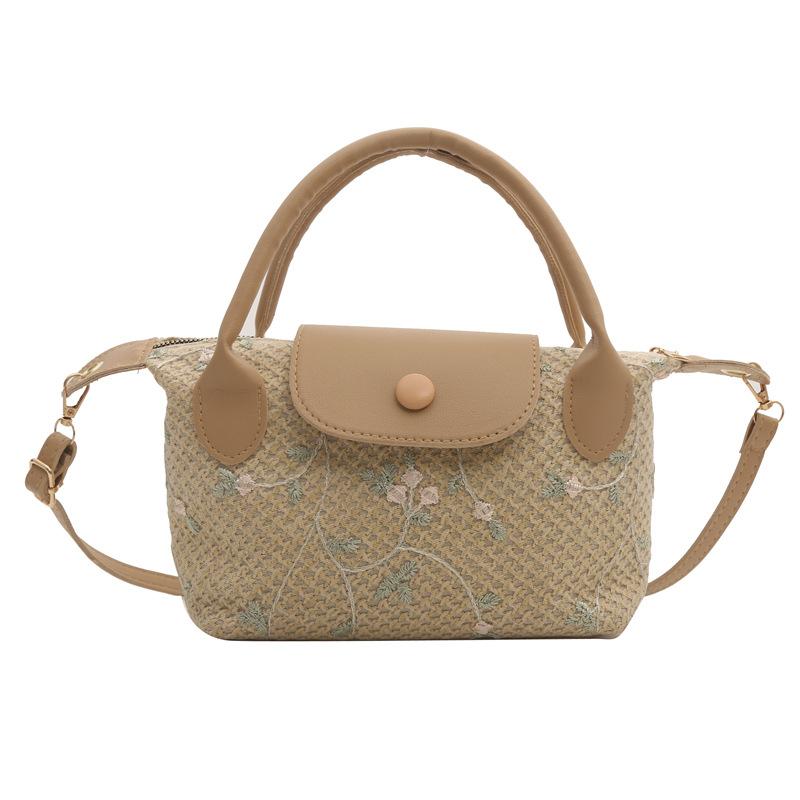 Женская новая красивая пляжная сумка через плечо с плетеной соломенной плетеной сумкой с высоким внешним видом и сумка для отдыха на открытом воздухе