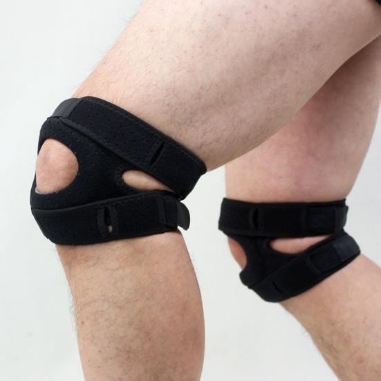 Knee Brace for Pain Relief Dual Patellar Tendon Support Strap for Meniscus Tear Arthritis MCL ACL Schlatter Adjustable Nylon