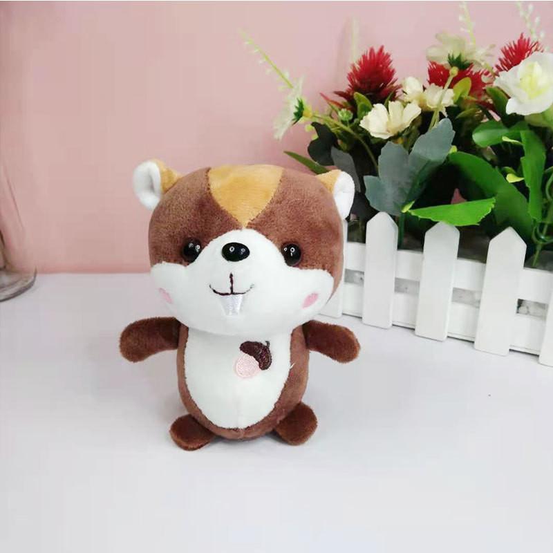 Plush Whimsical Squirrel Keychain Cartoon Animal Design For Bags Gifts Keychains And