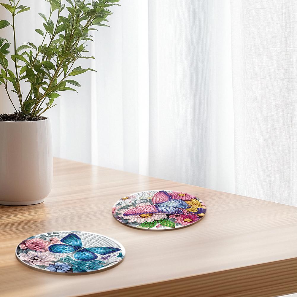8 шт. Животные DIY Алмазная Живопись Арт Подставка под Чашку Набор Специальная Форма Алмазная Живопись Поделки Подставка под Чашку для Взрослых Подарок для Новичков Принадлежности