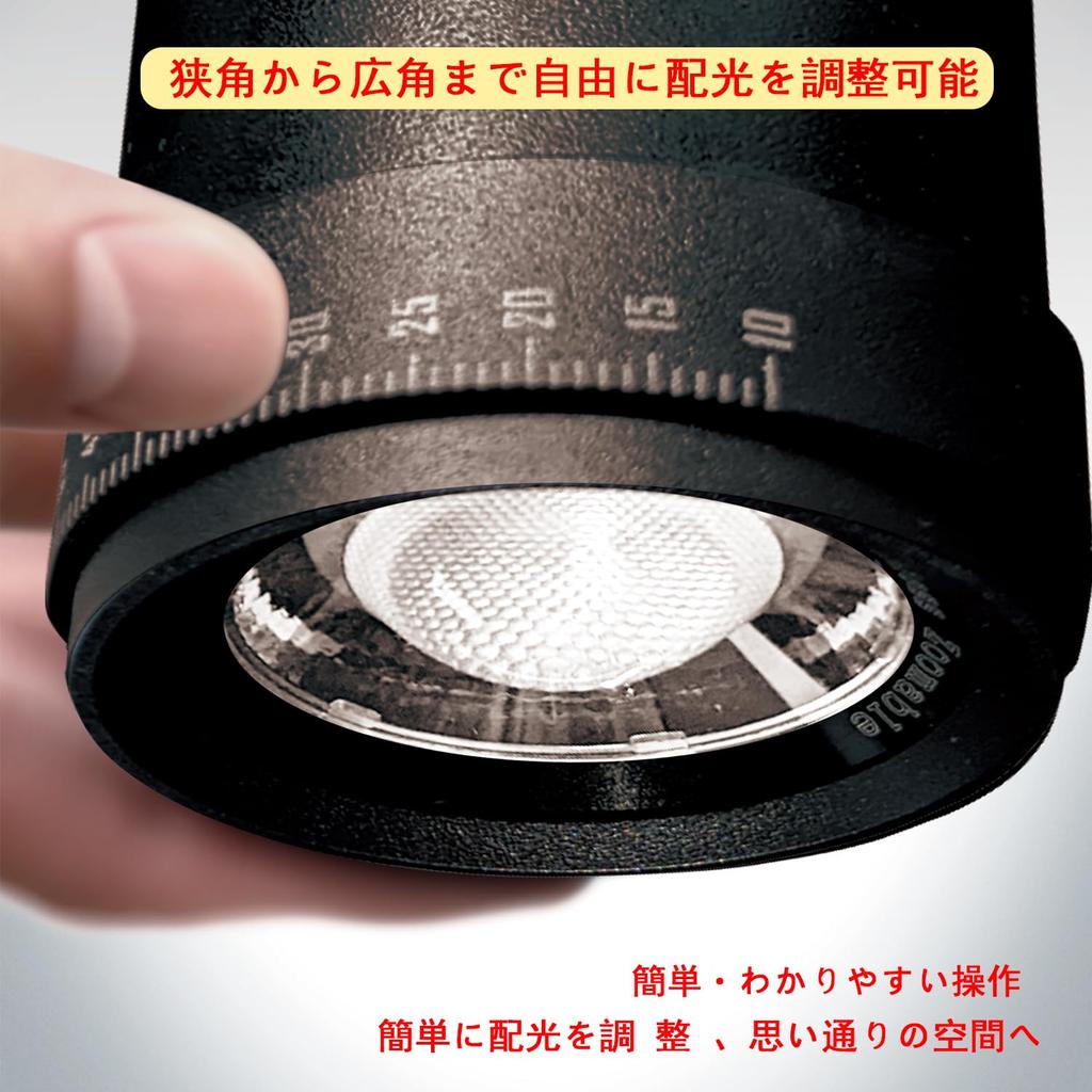 Светодиодный прожектор для шинопроводов, Теплый белый, Эквивалент 100 Вт, Регулируемый угол луча, 10 Вт, Диммируемый, Беспроводной пульт дистанционного управления 2,4 ГГц, 1 шт. (черный)