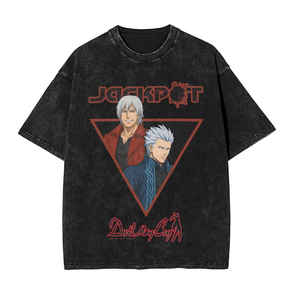 Игровые футболки Dante DMC Devil May Cry Манга Графика Стиль стритвир Футболки с коротким рукавом для мужчин Женская одежда