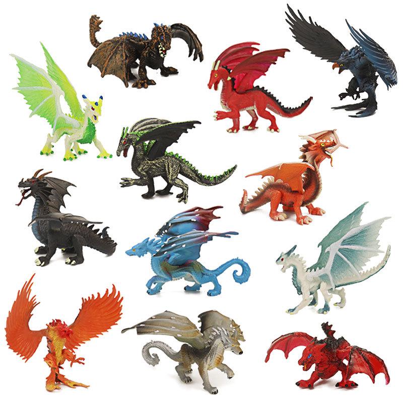 Cross-Border Fantasy Dragon Models: Fire Eagle, Ice-Breaker, Magma Dragon, Wolf Dragon, and Western Flying Dragon Ornaments