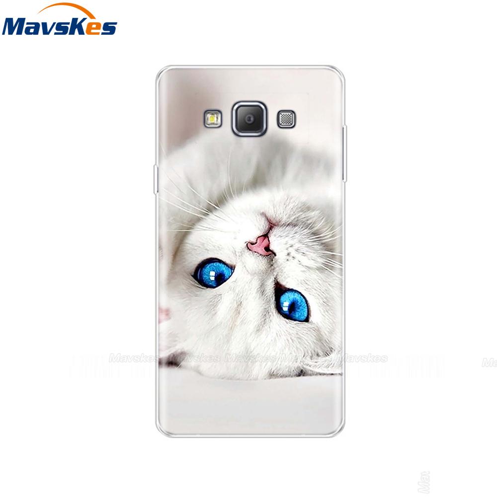 Силиконовый чехол для телефона Samsung Galaxy A3 2015 Цветок Кошка A300 Мягкая ТПУ задняя крышка для Samsung A3 2015 A300H A3000 SM-A300F pop