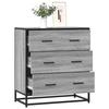 VidaXL Buffet Sonoma Grey 68x35x76 Cm Engineered Wood and Metal, Storage Cabinet, Hallway Cabinet, Side Cabinet 848972